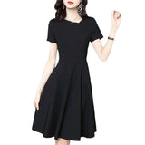 French Vintage Dress Woman 2025 Summer New Hepburn Black Temperament High-End Skinny Little Black Dress