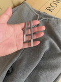 CHAO Class Recommendation! Gray Texture Arc Narrow Waist Banana Pants Women Lazy Wind Loose Leisure Trousers