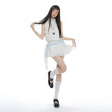 Summer 2026 | White Wave Point French Girl Sweet Sleeveless Hanging Dress