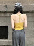149# Summer New Pure Lust Wind And Back Hanging Waistcoat Female Slime Integrated With Chest Mat On Top
