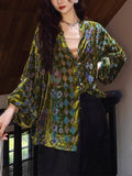 New Chinese Style Velvet Velvet T-Shirt Women's Coat Style Women's Clothing