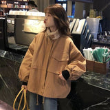 2025 Autumn And Winter New Thick Velvet Warm Work Clothes Women's Version Of Loose Fashion High-End Cold Jacket