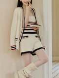 Floating Light Knitting Small Fur Three-Piece Set Of Alpaca Wool Knitting Small Fragrant Style Knitting Set