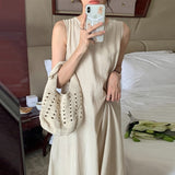 Large-Size Fat Mm Sleeveless Vest Joint Dress Women's Summer 2026 New Net Red Seaside Vacation Show-Back Long Skirt