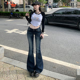 YC& Vintage Hottie Low-Rise Tiberating Autumn Horned Pants Jeans Women & Long Pants