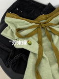 Pure Want To Repair Slim Slim Bumpy Clothes Summer New French Word Shoulder Bows Short-Sleeved T-Shirt Girl