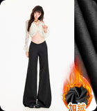 2026 Autumn New Niche Design V-Type High-End Horn Pants Interview Commuting Thin Trousers