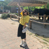YC& Vintage High-Waisted Broad Legs Nts Small Design Spring And Summer Sevens Jeans Women's New