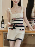 Floating Light Knitting Small Fur Three-Piece Set Of Alpaca Wool Knitting Small Fragrant Style Knitting Set