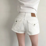 South Korea Dongdaemun 2026 Spring And Summer New Design Rivet Bag Cover Including Casual Jeans Thin Shorts Woman