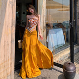 2026 Bohimi Ya Wind Print Tector-Meared Blouse Half-Dressed Yunnan Tourist Holiday Style Suit