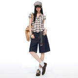 Shanning Tiansil Laier Cotton Thin Five-Point Trousers Women 2026 Summer New High-Waisted Straight-Boil Thin Trousers