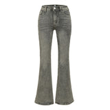 Vintage Micro-Tight Jeans Women Low-Rise Straight Slacks Retro-Buff Trousers New