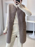 Long-Term Vest Women In Autumn And Winter Long Imitation Lamb Wool Horse Clip Fashion New Gas Lady Coat Woman