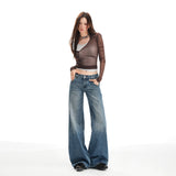 25 Autumn And Winter New Retro Water Wash Low-Rise Without Bullet-Skinny Leg Pants Woman