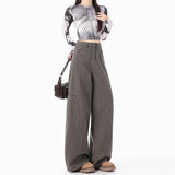 [Wild] Style | Out Of The Street | Cement Gray Pocket Work Clothes Jeans Gray Trousers