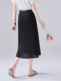 Special Counter Quality 2026 Summer New Fashion Temperament High Waist Thin Toothpick Folding Straight Body Skirt Female Thin