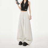 Spring New Cotton Loose Broad Legs Casual Denim Comfortable Breathable Bag Broad Mop Jeans Woman