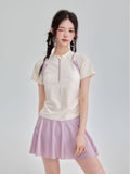 2026 New Edgy Lily Sports Split Swimsuit Fashion Tennis Style Korean Student Skirt Flat Angle Swimsuit
