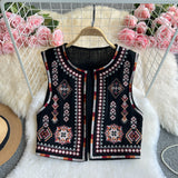 Vintage Bohemian Women's Summer Heavy Industry Embroidery Loose Design Sense Light Luxury Chic Temperament Blouse Tide