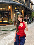 953# Early Autumn New Hottie Mesh Neck Ribbon Braid Repair Crucifix Drill Fixed With Chest Cushion