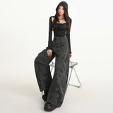 Autumn/Winter 2025 New Hot Girl Style Wide Leg Trousers Fashion Trend Straight Pants Women's Casual Pants C-Propline Button