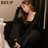 Vintage Impact Bottom Knitted Shirt Women's Autumn And Winter 2025 New French Temperament Slimming Inside Long-Sleeved Top