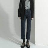 Straight-In-The-Box Loose-Fitting Smoke Pipe Pants High-Waisted To Make Old Light-Colored Jeans