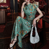 Yujing Chinese Style New Chinese Dress Rain-Lump Improved Cheongsam Short Long Dress