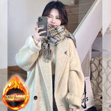 2026 Hepburn Wind Hair This Coat Autumn And Winter Korean Version Of The Loose Small Man This Coat Woman Long Plus Thicken Thick