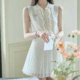 Flower ڡ†åÌ× Wooden Ear Knitting / Skirt Set Fashion Two Sets