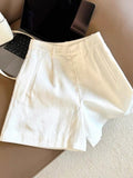 Explosion ~ Thin Small A Version Of High-End Sense Linen Suit Wide-Legged Shorts Women Thin