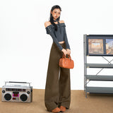 Vintage Autumn And Winter New Denim Trousers Feel Comfortable And Thin And Tugging Every Day Lazy Wind Loose
