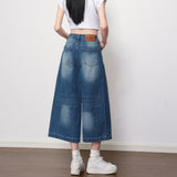 Vintage Blue Do Old Polished White Texture Eight Women Jeans 2026 Spring New Loose Leisure Broad Leggings