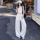 & Vintage | Deconstructing The Thrombosis | Knife Trousers Women's Rice White Trousers Trousers Women's
