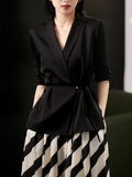 Leisure Heavy Mulberry Silk Loose Waist Thin Design Design Suit Woman