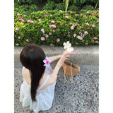 2025 Spring Day Small White Dress White Sling Dress Spring And Autumn New Waist Thin Holiday First Love Short Dress Summer