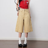 Large Red High-Waisted Straight-Legged Jeans Women 2026 Spring And Summer New Loose Leisure Thin Seven-Point Pants