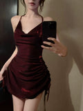 Cousin Collar Hanging Neck Hanging Dress Women Summer Sweet And Spicy Sexy Ass Skirt