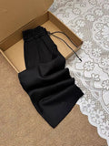CHAO Class Recommendation! Old Money Style High-End Silk Silk Silk Trousers Women Loose Straight High Waist Wide Leg Pants Summer