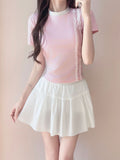 Two Sets Of Swimsuit Women's Hundred Folded Skirt Summer Sports Set Sweet Lively Hot Spring HolidayӾsuit