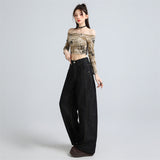 Black Gold Back Elastic Tight Retro Fashion Anti-Fading Jeans Women's Autumn New Commuting Scissors