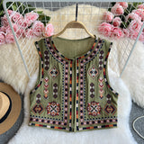 Vintage Bohemian Women's Summer Heavy Industry Embroidery Loose Design Sense Light Luxury Chic Temperament Blouse Tide
