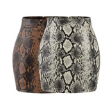 Light Luxury Texture Snake-Shaped Leather High-End Skirt High-Rise Thin Wild Python Retro Temperament A Short Skirt